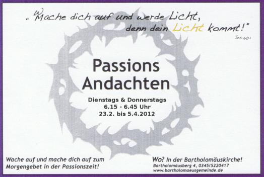 Passionsandachten 2012